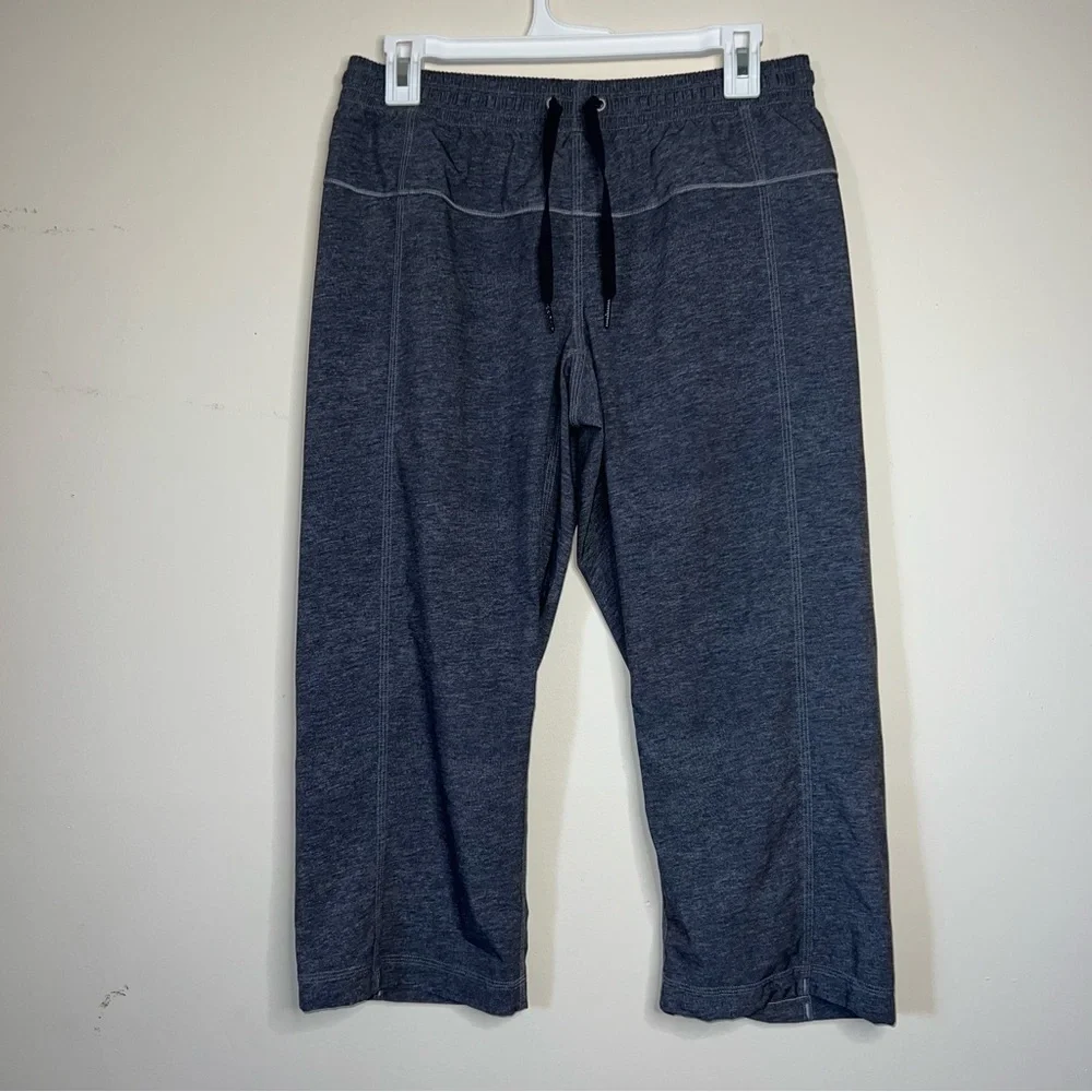Lululemon Dance Studio Crop Pants Grey Drawstring Waistband Size 6